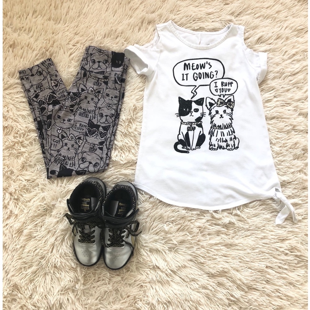 Little Girls Justice Workout Outfit